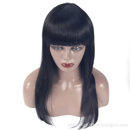 factory price peruvian hair bob,the lovely machine made wigs bob with bang